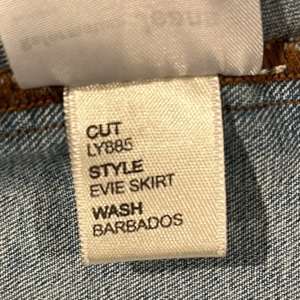 Reformation Jeans Denim Mini Evie Skirt Barbados Medium Wash Women’s Size 27